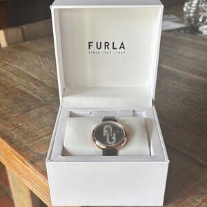 Furla Elegant Black and Rose Gold Smartwatch